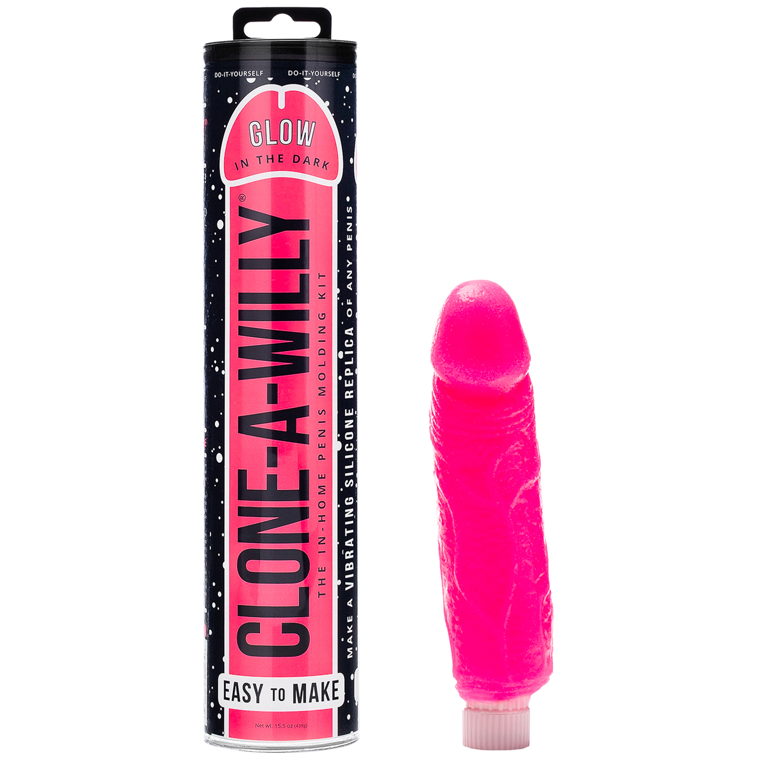 Clone-A-Willy DIY Homemade Dildo Clone Kit Glow In The Dark Pink photo image