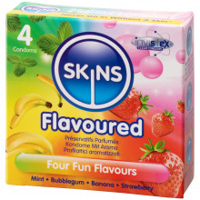 Skins Assorted Flavoured Condoms 4 Pack  1