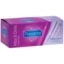 Pasante Intensity Ribs & Dots Condoms 144 Pack  1
