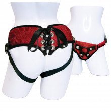 Sportsheets Red Lace Corset Strap-On Harness  1