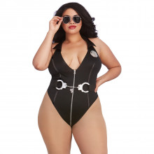 Dreamgirl Plus Size Cop Knit Teddy Product model 1