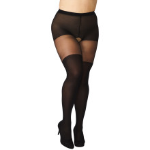 NORTIE Kvan Crotchless Stockings With Bow Details Plus Size