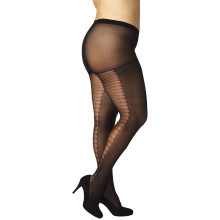 NORTIE Thyme Crotchless Tights with Pattern Plus Size