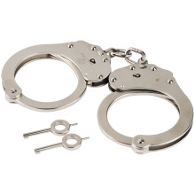 Mister B Silver Steel Cuffs with Chain