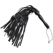 Mister B Impact Leather Flogger with Wooden Handle 