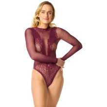 NORTIE Clover Crotchless Bordeaux Bodystocking