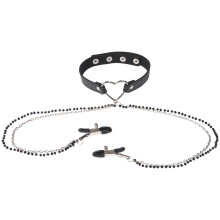 Sex & Mischief Amor Collar with Nipple Clamps