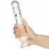 Icicles No 6 Glass Dildo product held in hand 50